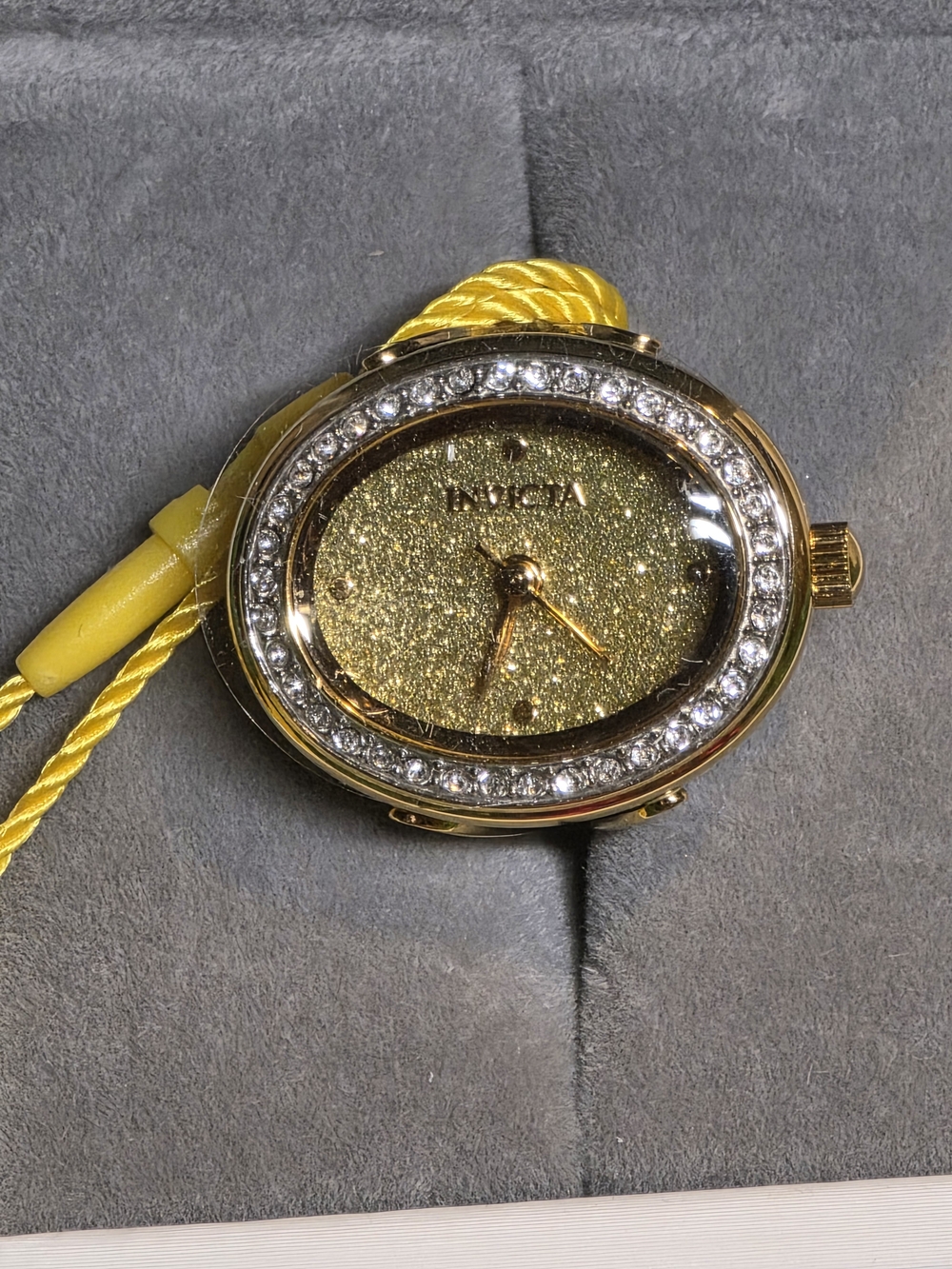 Invicta Mini Angel Musespire Women's Ring Watch - 24mm. Gold w/ Gold Sparkle